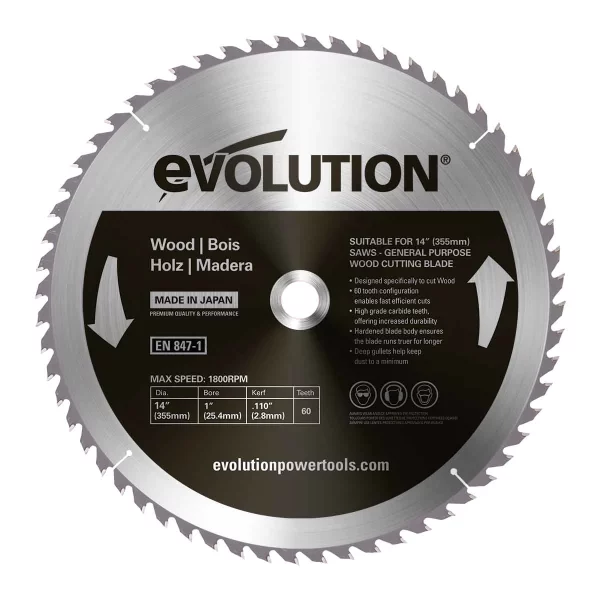 Zaagblad Evolution 355mm voor hout | GW355TCT