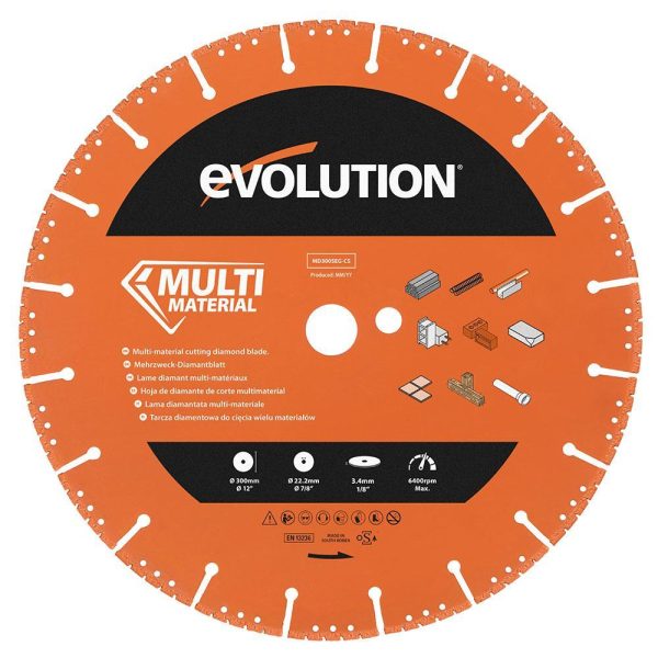 Evolution 300mm diamantblad Multi Material | MD300SEG-CS