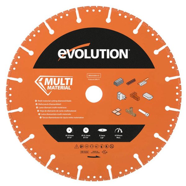 Evolution 255mm diamantblad Multi Material | MD255SEG-CS